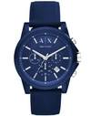 ARMANI EXCHANGE ARMANI EXCHANGE MAN WRIST WATCH MIDNIGHT BLUE SIZE - NYLON, SILICONE