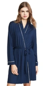 Eberjey Gisele Navy Jersey Robe In Blue