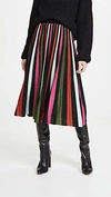 LA DOUBLEJ ACCORDION KNIT SKIRT