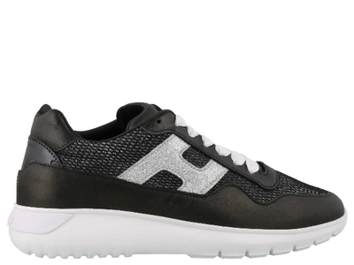 Hogan H371 Interactive3 Mod Sneakers In Silver/black