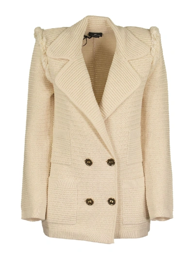 Elisabetta Franchi Celyn B. Cotton Blazer Jacket Butter