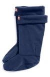 Hunter Kids' Fleece Welly Boot Socks In Navy