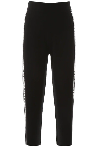 Weekend Max Mara Joggers With Logo Initials In Black,white