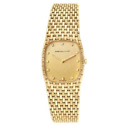 Audemars Piguet 18k Yellow Gold Diamond Unisex Watch 40154 In Not Applicable