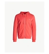 Allsaints Raven Slim-fit Cotton-fleece Hoody In Flash Red