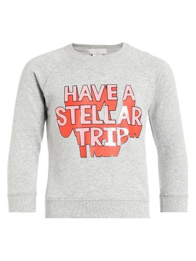 Stella Mccartney Kids' Have A Stellar Trip Sweatshirt In Grey