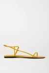The Row Bare Leather Sandals In Yellow