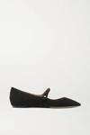 TABITHA SIMMONS HERMIONE SUEDE POINT-TOE FLATS