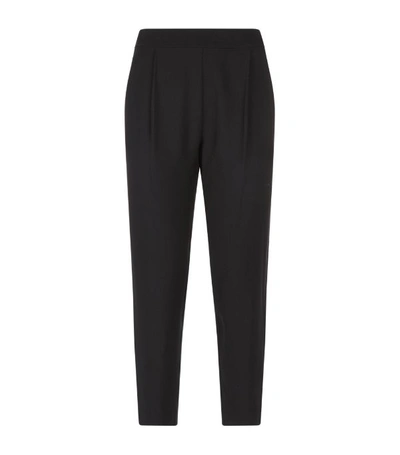 Allsaints Aleida Crop Relaxed Fit Trousers In Black