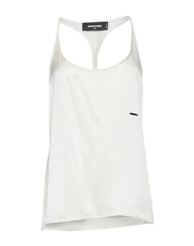 Dsquared2 Silk Top In Ivory