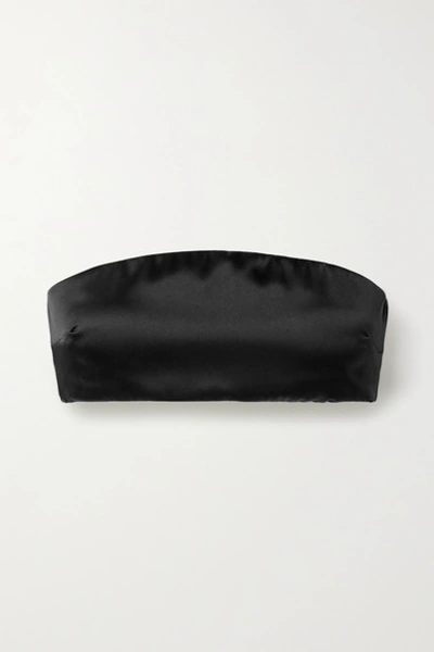 Tom Ford Strapless Stretch-silk Satin Bralette In Black