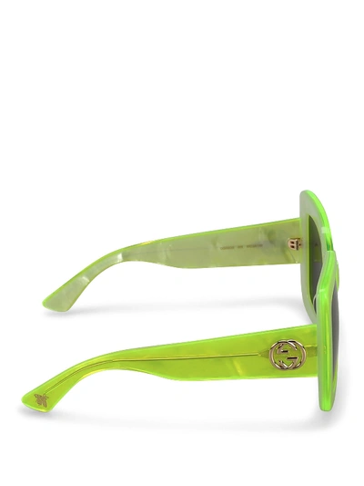 Gucci Gg0083s Sunglasses In Yellow Yellow Grey