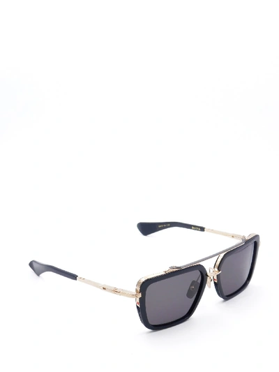 Dita Dts135/56/01 Mach Seven Sunglasses In Black White Gold