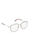 GUCCI GG0396O EYEWEAR,GG0396O 001 GOLD GOLD TRANSPARENT