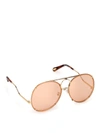 Chloé Chloe Ce145s 38298 - Atterley In Gold/flash Peach/blue