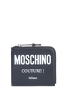 MOSCHINO SQUARE WALLET WITH LOGO,11200486