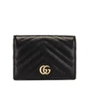 Gucci Gg Marmont Quilted Leather Flap Card Case