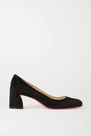 Christian Louboutin Miss Sab 55 Patent-leather Pumps In Black