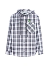 OFF-WHITE CHECK FLANNEL HOODED SHIRT,11201017