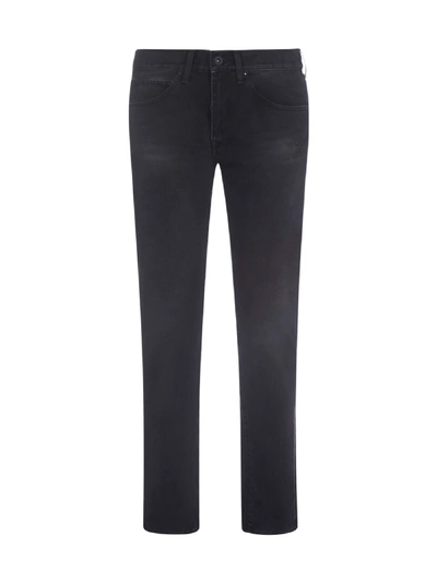 Off-white Diagonal Bands Stretch Denim Skinny Jeans In Black