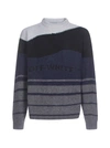 OFF-WHITE INTARSIA FELTED SWEATER SWEATER,11201011
