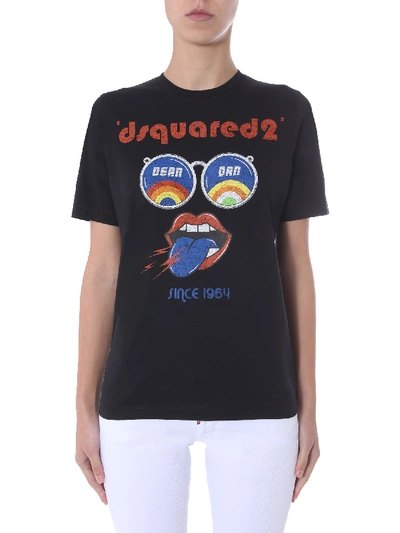 Dsquared2 Round-neck T-shirt In Black