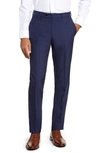TED BAKER JEFFERSON FLAT FRONT SOLID WOOL TROUSERS,TB60335 878