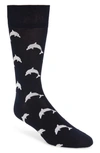 THOM BROWNE DOLPHIN ICON SOCKS,MAS073A-01690