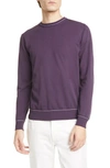 Eleventy Slim Fit Cotton Crewneck Sweater In Purple