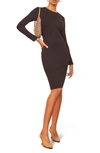 Reformation Wednesday Ribbed Crewneck Dress In Black