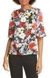 ERDEM POPPY COLLAGE FLORAL SILK TOP,PS20 5910PCSS