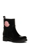 Moncler Ginette Logo Waterproof Rain Boot In Black