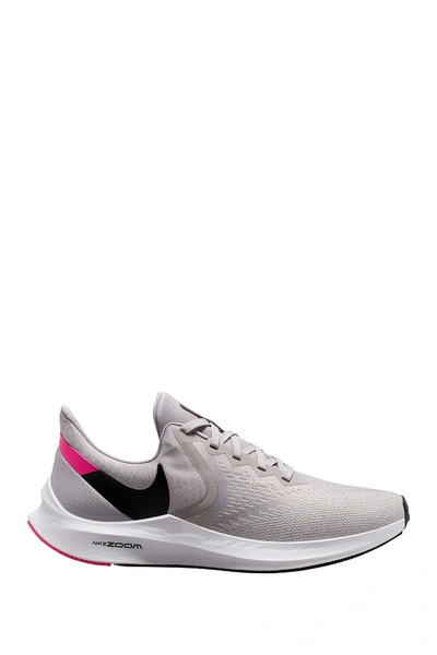 Nike Zoom Winflo 6 Running Shoe In 011 Atmsgy/black