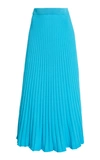 ANNA QUAN LULU PLEATED COTTON MIDI SKIRT,754056