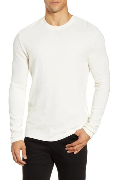 Nn07 Dylan 3263 Long Sleeve Pocket Slub Linen T-shirt In Egg White