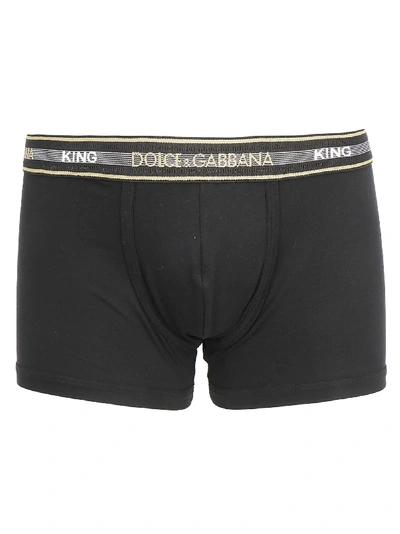 Dolce & Gabbana Boxer Underware In Nero/oro