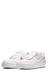 Nike White & Pink Air Force 1 Shadow Sneakers In White/ White/ Magic Flamingo