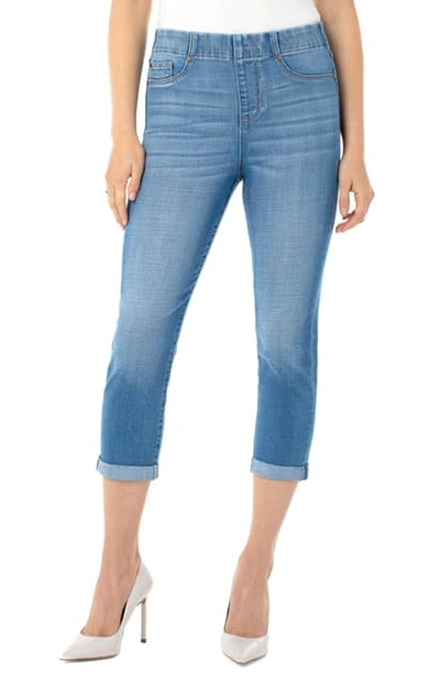 Liverpool Chloe Pull-on High Waist Roll Cuff Crop Skinny Jeans In Beaumont