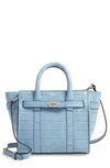 MULBERRY MICRO BAYSWATER CROC EMBOSSED LEATHER SATCHEL,RL5770-059