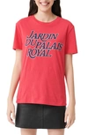 Maje Terence Jardin Du Palais Royal Graphic Cotton Tee In Pink