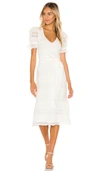 Tularosa Quinn Midi Dress In White