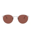 Oliver Peoples Coleridge Round Metal Aviator Sunglasses In Red