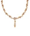 OSCAR DE LA RENTA Gold-Tone Crystal and Faux Pearl Necklace,5059419005446