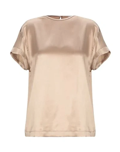 Brunello Cucinelli Blouses In Sand