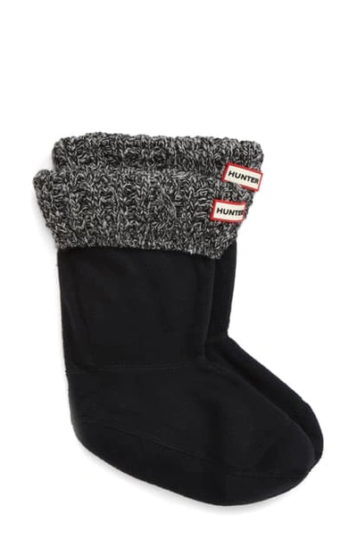 Hunter Original Short Thermal Cuff Boot Socks In Black/ Grey