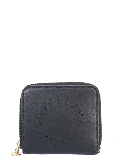 Stella Mccartney Small Wallet With Logo In Black