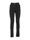 BALMAIN HIGH-RISE JEANS SKINNY BLACK TROUSERS,11201704