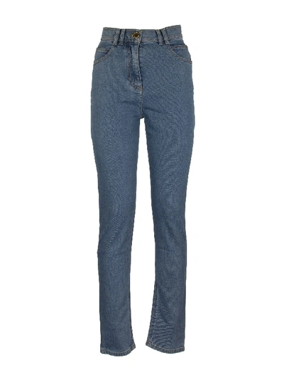 Balmain High-rise Jeans Skinny Llight Blue Trousers In Light Blue