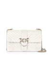PINKO LOVE CLASSIC MIX WHITE QUILTED NAPPA LEATHER SHOULDER BAG,11201492