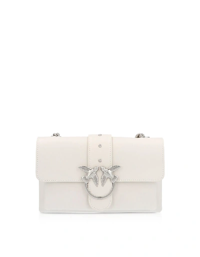 Pinko White Love Mini Soft Simply Shoulder Bag